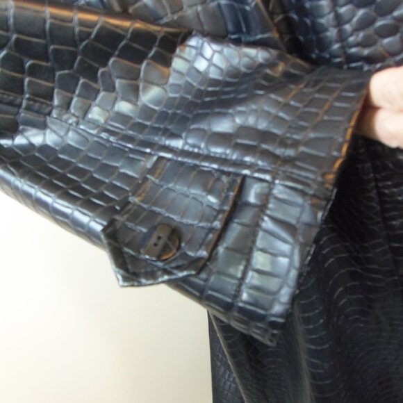 Mycra Pac Life Crocodile Pattern Full Length 2X woman's Coat MobWife WhimsyGoth - Picture 6 of 16